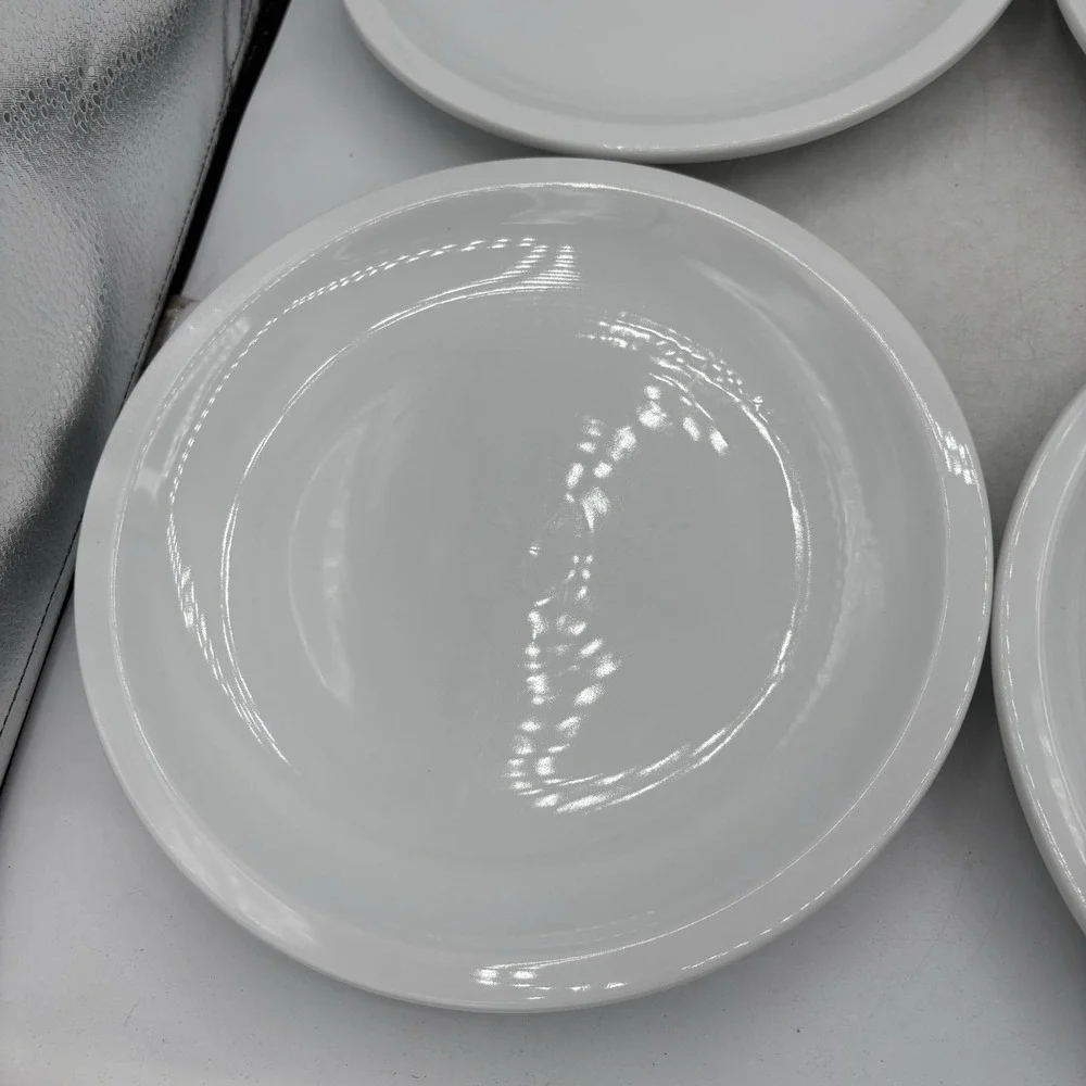 Pottery Barn Dinner Plates Suppertime White Thick Heavy 10.25